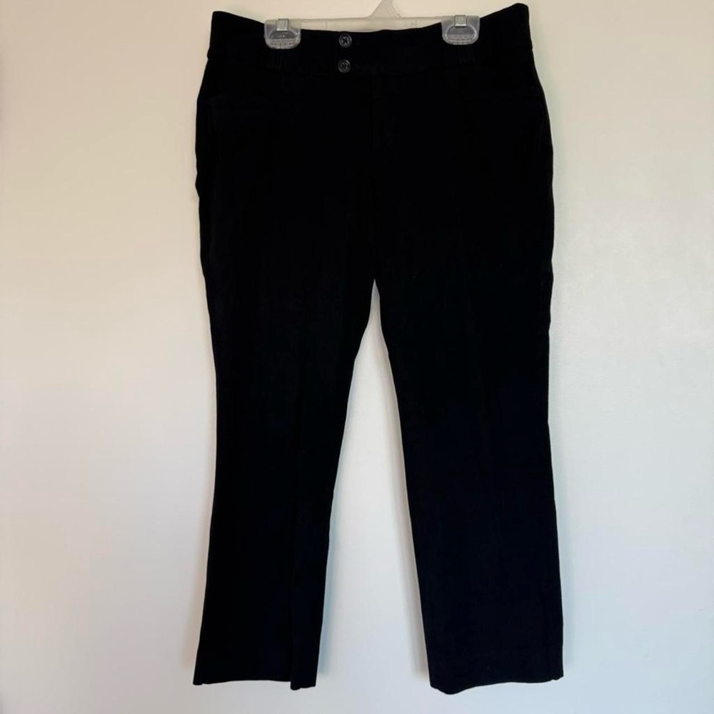 Black Straight Leg Petite Banana Republic Sloan Fit Trousers Work Pants Office
